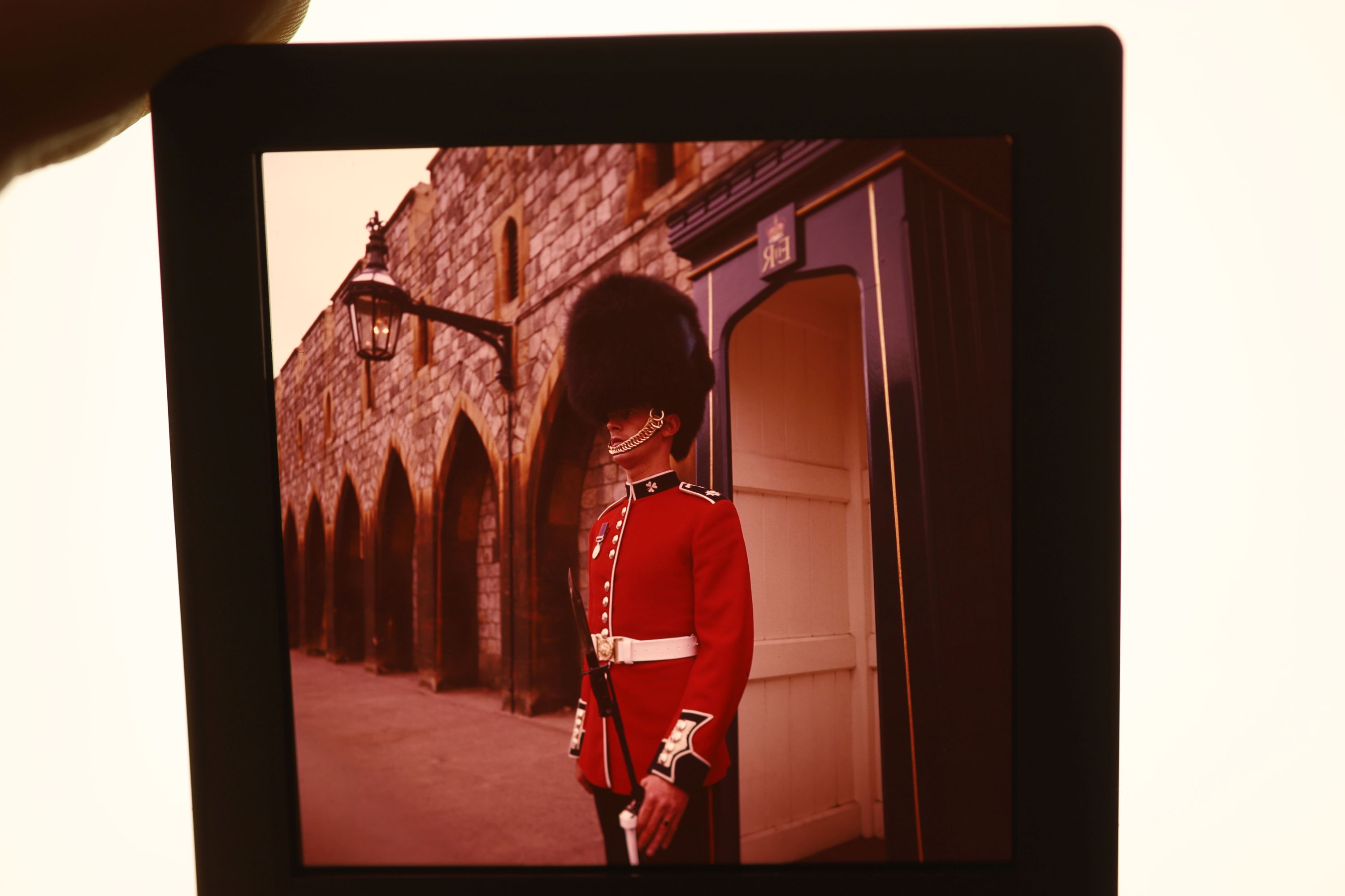 A collection of photographic slides dating from the 1970’s, subjects to include classic cars, flowers, architecture, street scenes, various British towns to include Henley, City of London, Dover, etc together with a Leic